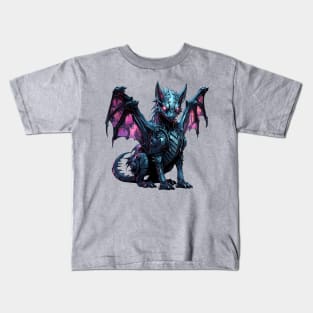 Cyberpunk Dragon Vector Graphic Kids T-Shirt